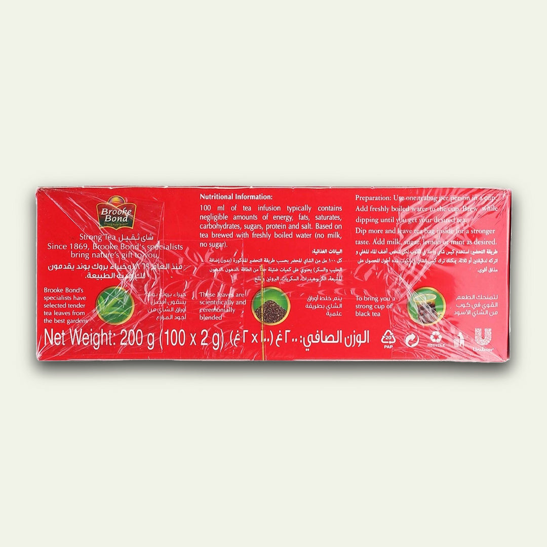 Brooke Bond Red Label Black Tea Value Pack 100 Teabags