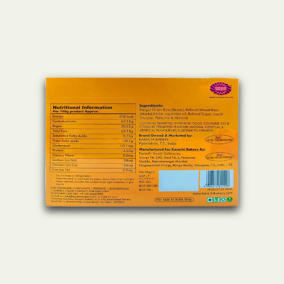 Karachi Bakery Orange Soan Papdi Mithai 200g
