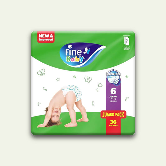 Fine Baby Diapers Size 6 Junior 16+ kg 36pcs