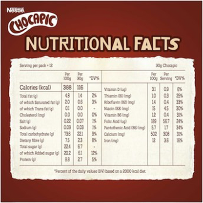 Nestle Chocapic Chocolate Breakfast Cereal 375g