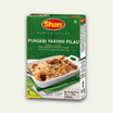 Packaging of Shan Punjabi Yakhni Pulao Masala, showing the product name and an image of the prepared Yakhni Pulao, along with the weight indication of 50g.