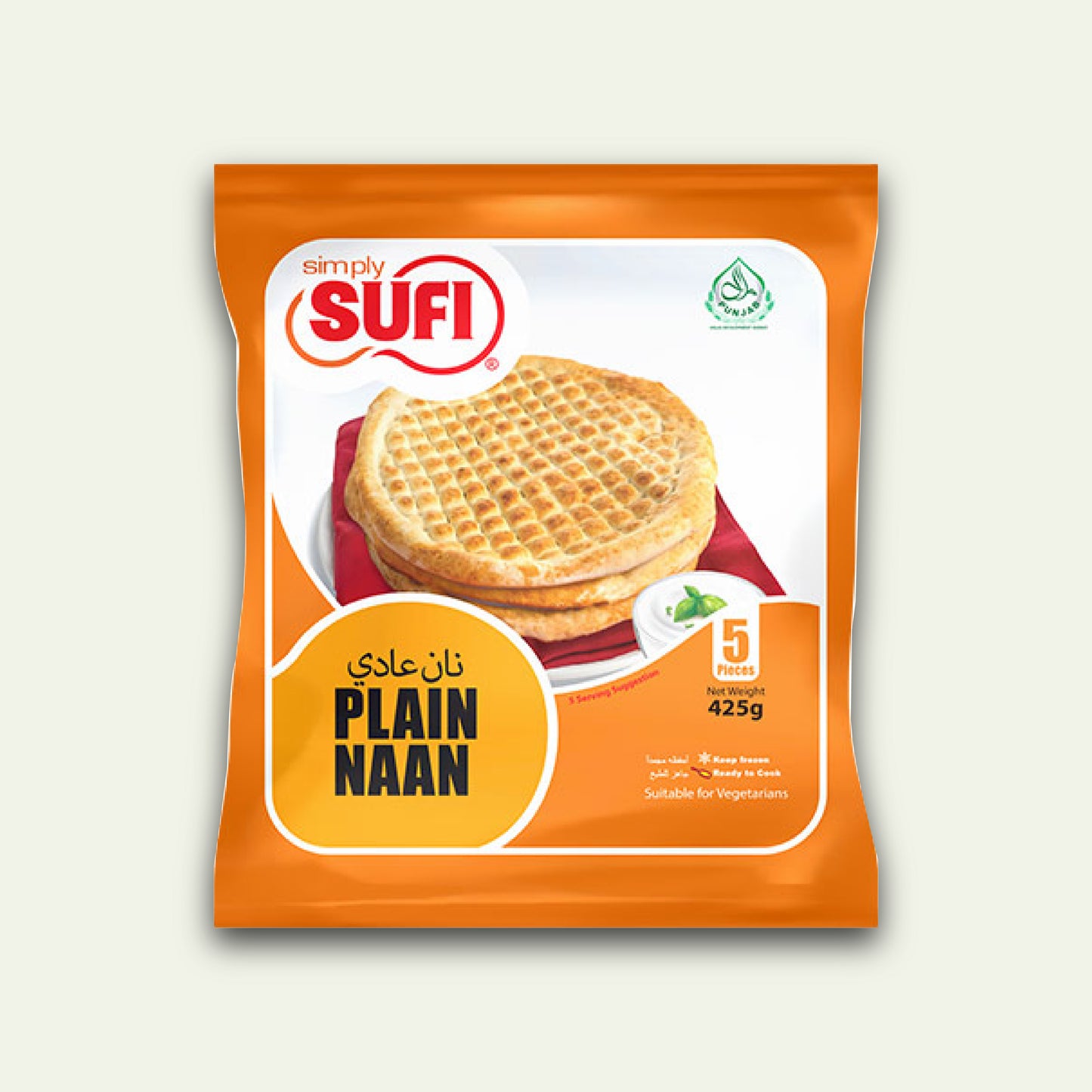 Simply Sufi Plain Naan 425g